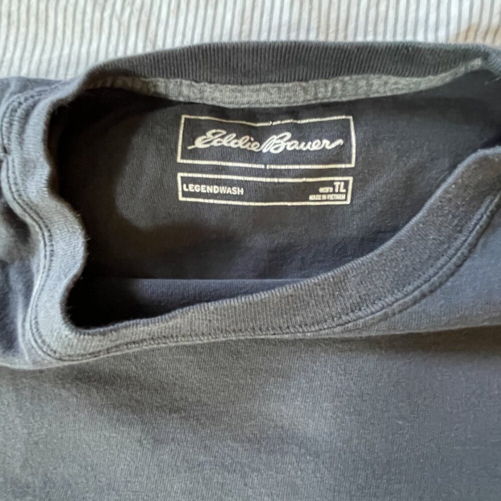 Eddie Bauer Men's Legend Wash Cotton T-Shirts - Size L TALL LONG - Picture 3 of 3